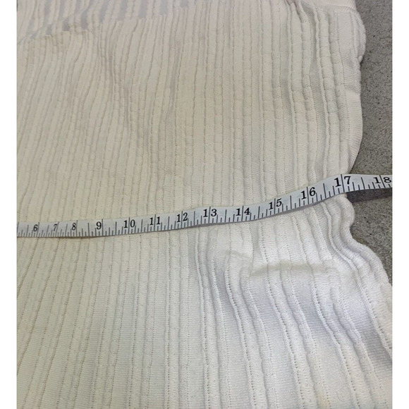 Anne Klein Dress Womens XL Ex-Large Sleeveless Cream Crochet Knit Summer Dress - Picture 11 of 12